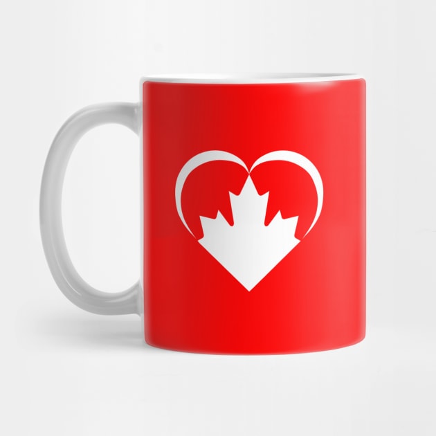 Small Canada Heart White by beerman